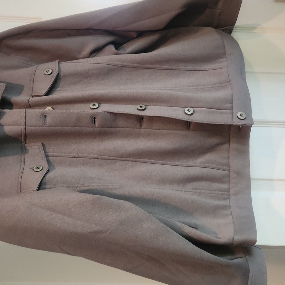 NWT Torrid Sz 4 Grey Long Sleeve Fleece Trucker Jacket Soft Retail $89.50 - Picture 2 of 11